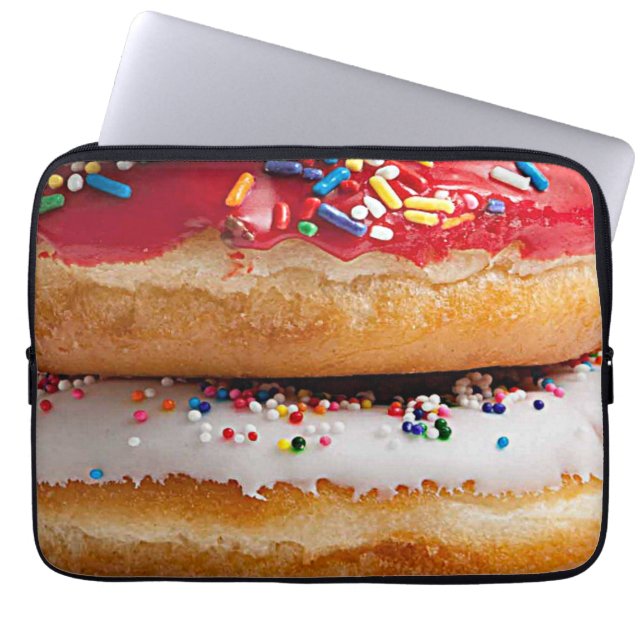 Colourful Assorted Sprinkles Chocolate Sweet Dough Laptop Sleeve (Front)