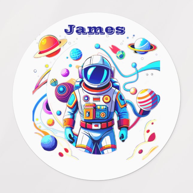 Colourful Astronaut and Univers in Bold Colours (Design 1)
