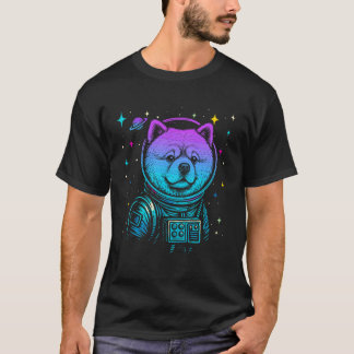 Colourful Astronaut Chow Chow Space Galaxy Dog Lov T-Shirt