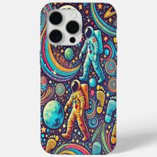 Colourful Astronaut Spacewalk Pattern iPhone 15 Pro Max Case
