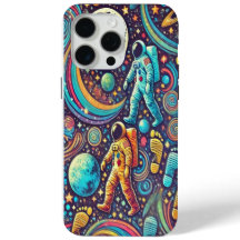 Colourful Astronaut Spacewalk Pattern