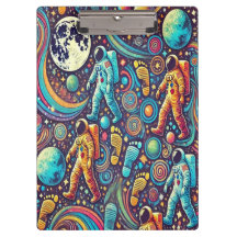 Colourful Astronaut Spacewalk Pattern