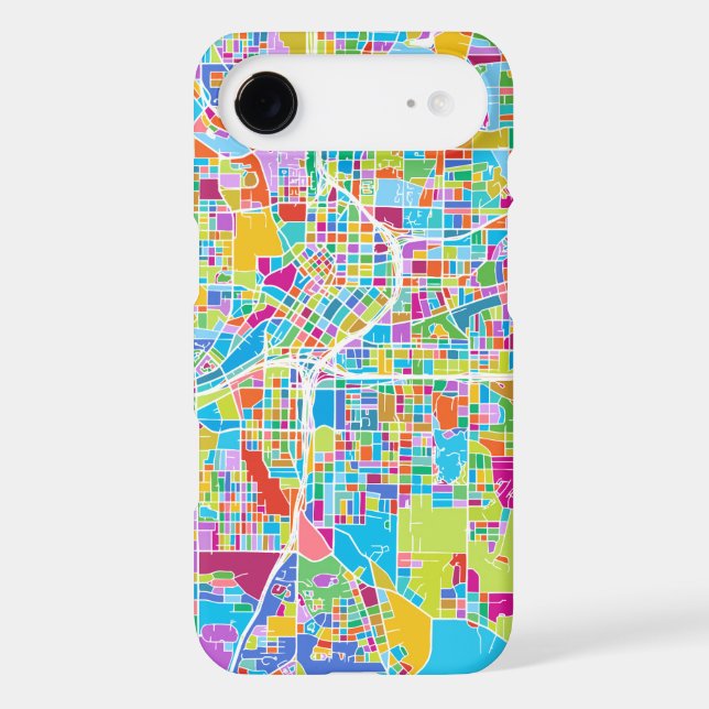 Colourful Atlanta Map Case-Mate iPhone Case (Back)