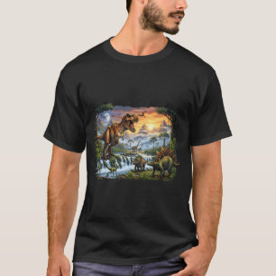 Colourful Atlantic Puffin in Spring Flowers T-Shirt