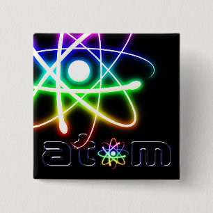 Colourful Atom - Button