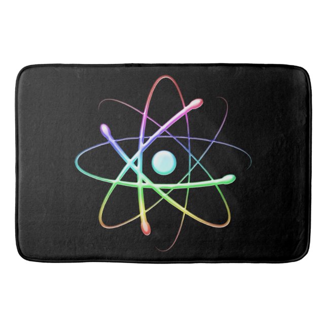 Colourful Atom | Science Rules Bath Mat (Front)