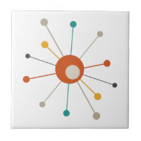 Colourful Atomic Era Starburst Mid Century Modern