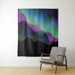 Colourful Aurora Northern Lights Tapestry