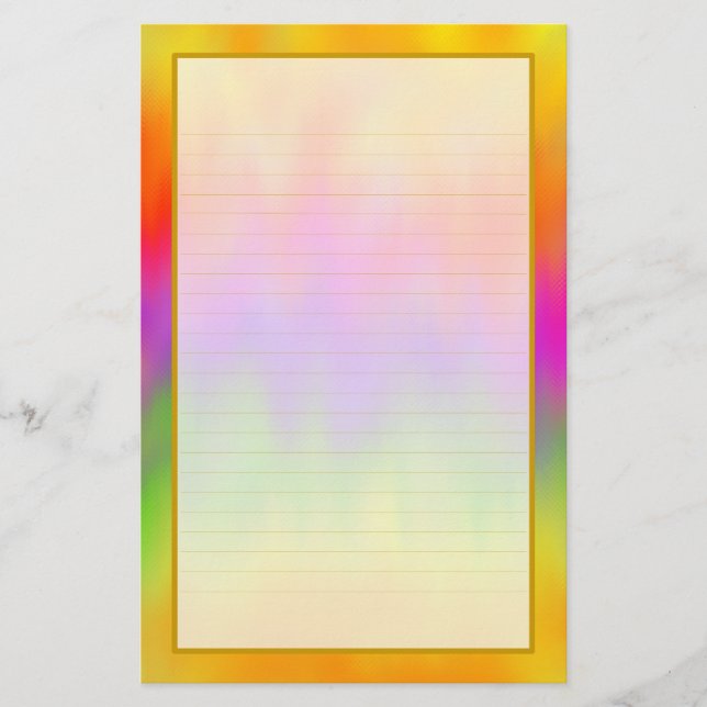 Colourful Aurora VI Fine Lined Stationery (Front)