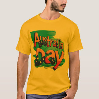 : Colourful “Australia Day” Text Design T-Shirt |