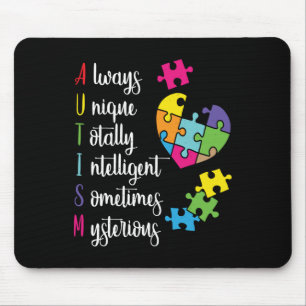 Colourful Autism Awareness Gift Design For Asd Mouse Pad