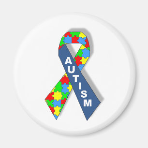 Colourful Autism Awareness Ribbon Magnet