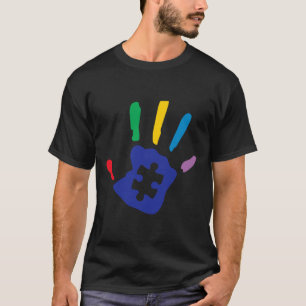 Colourful Autism Hand T-Shirt