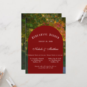 Colourful Autumn Day Rehearsal Dinner Invitation