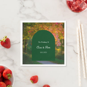 Colourful Autumn Day Wedding Napkin