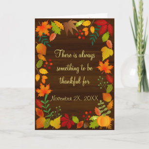 Colourful Autumn Foliage For Thanksgiving Card