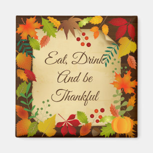 Colourful Autumn Foliage For Thanksgiving Magnet