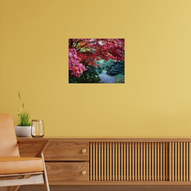 Colourful Autumn Garden Walk Poster (Living Room 2)