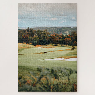 Colourful Autumn Golf Course Photo Jigsaw Puzzle