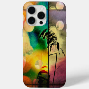 Colourful Autumn Grass Silhouette iPhone 15 Pro Max Case