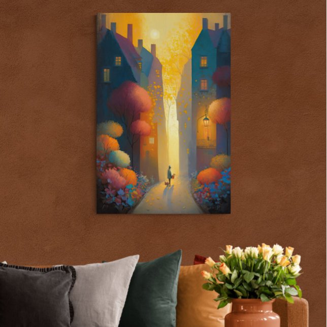 Colourful Autumn in Small Village AI Art Poster (Creator Uploaded)