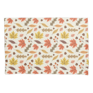 Colourful Autumn Leaf Fall Pattern Pillowcase