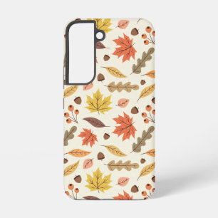 Colourful Autumn Leaf Fall Pattern Samsung Galaxy Case