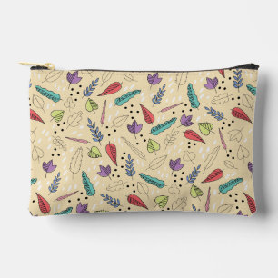Colourful Autumn Leaf Medley Accessory Pouch