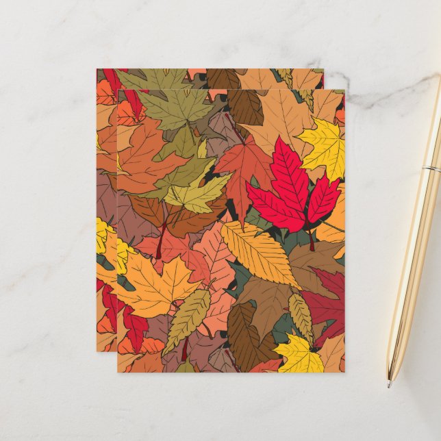 Colourful autumn leaves (Front/Back In Situ)
