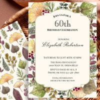 Colourful Autumn Leaves 60th Birthday Party