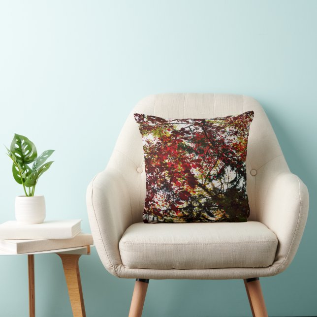 Colourful Autumn Leaves Abstract Background Cushion (Chair)