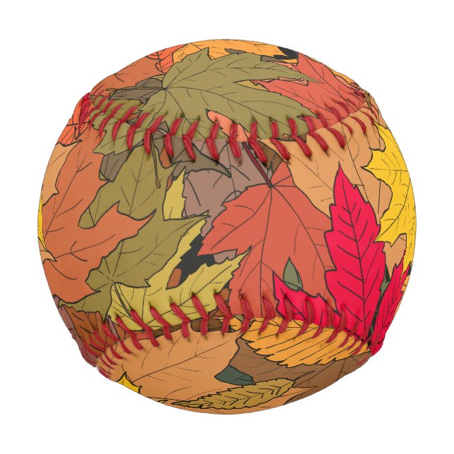 Colourful autumn leaves baseball (Front)