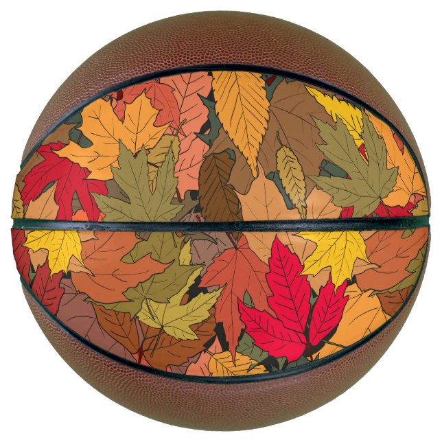Colourful autumn leaves basketball (Front)