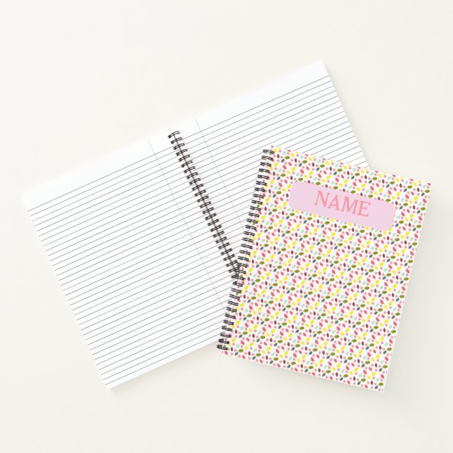 Colourful Autumn Leaves & Blossoms Notebook (Inside)