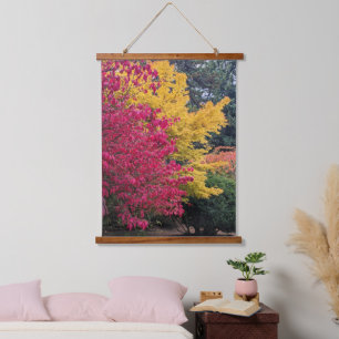Colourful Autumn Leaves Botanical Hanging Tapestry