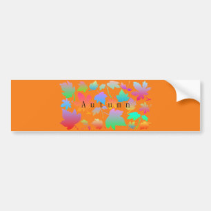 Colourful autumn leaves bumper sticker
