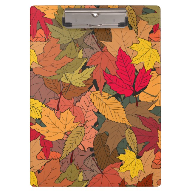 Colourful autumn leaves clipboard (Front)