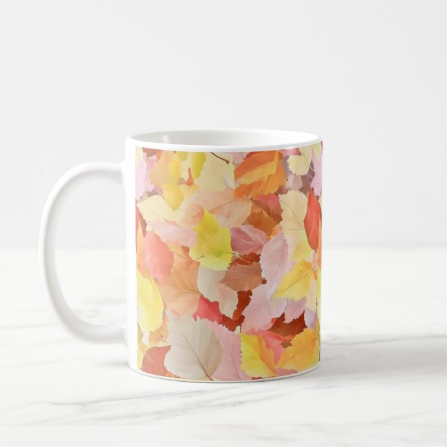 Colourful Autumn Leaves Coffee Mug (Left)