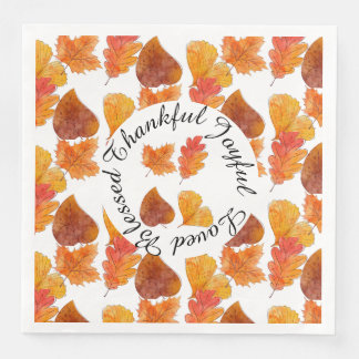 Colourful Autumn Leaves Foliage Celebration Party Napkin