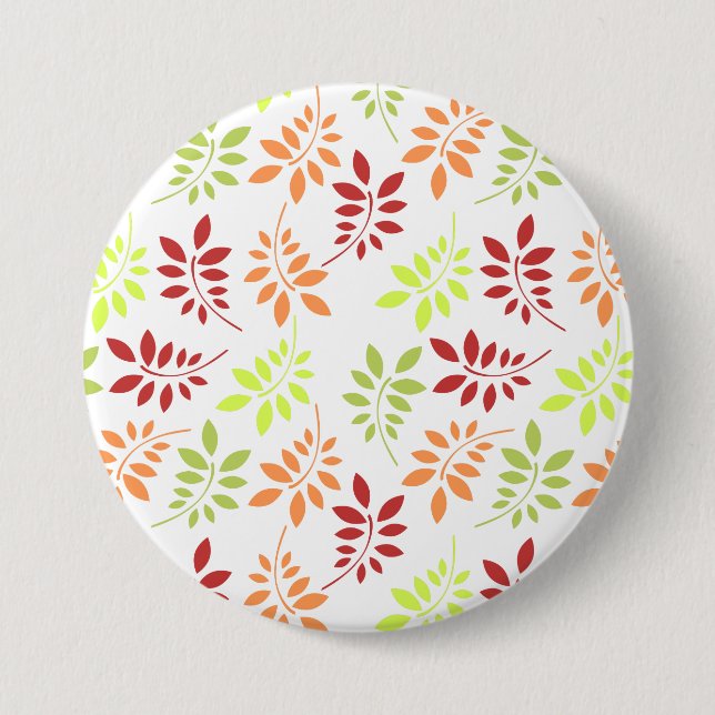Colourful Autumn Leaves in Warm Tones 7.5 Cm Round Badge (Front)