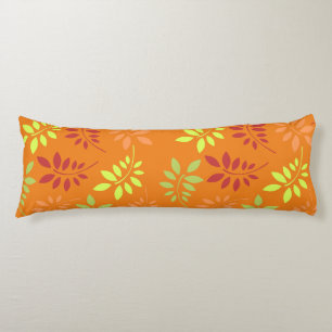 Colourful Autumn Leaves in Warm Tones Body Cushion