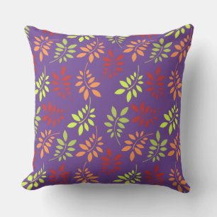 Colourful Autumn Leaves in Warm Tones Cushion