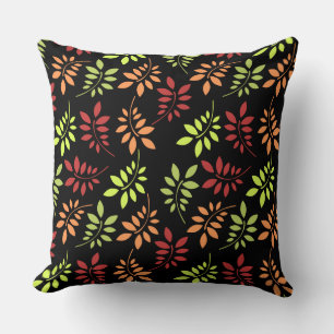 Colourful Autumn Leaves in Warm Tones Cushion