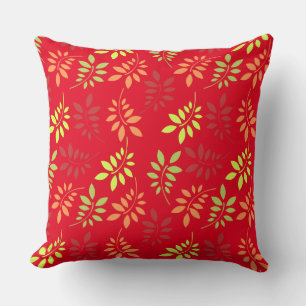 Colourful Autumn Leaves in Warm Tones Cushion