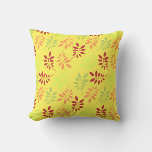 Colourful Autumn Leaves in Warm Tones Cushion