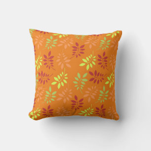 Colourful Autumn Leaves in Warm Tones Cushion