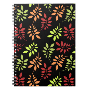 Colourful Autumn Leaves in Warm Tones Notebook