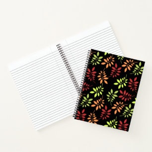 Colourful Autumn Leaves in Warm Tones Notebook