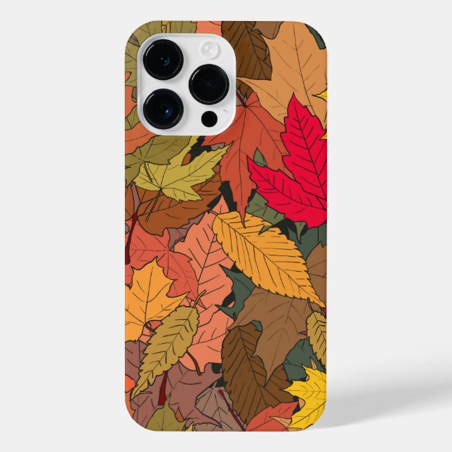 Colourful autumn leaves iPhone case (Back)
