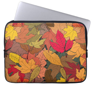 Colourful autumn leaves laptop sleeve
